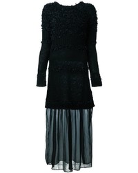 Черное платье из мохера от Twin-Set