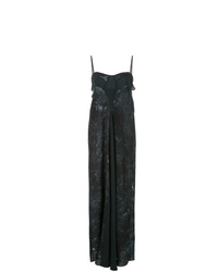 Черное платье-комбинация с принтом тай-дай от Hansine