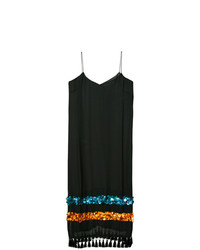 Черное платье-комбинация с украшением от Sachin + Babi