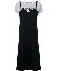 Черное платье-комбинация от Kenzo