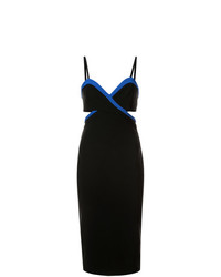 Черное платье-комбинация от Mugler