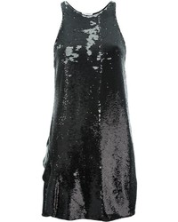 Черное платье-майка с пайетками от Vionnet