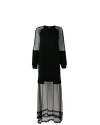 Черное платье-макси в сеточку от McQ Alexander McQueen