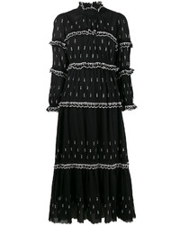 Черное платье-макси с вышивкой от Etoile Isabel Marant