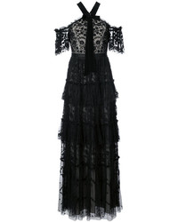 Черное платье-макси с вышивкой от Needle & Thread