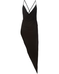 Черное платье-макси с разрезом от La Perla