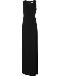 Черное платье-макси с разрезом от Lanvin