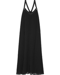 Черное платье-макси со складками