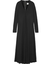 Черное платье-макси со складками от Maison Margiela