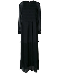 Черное платье-макси со складками от Steffen Schraut
