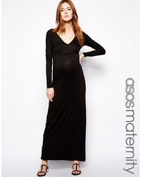 Черное платье-макси от Asos Maternity
