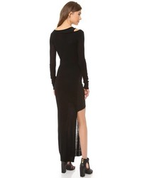 Черное платье-макси от Haute Hippie