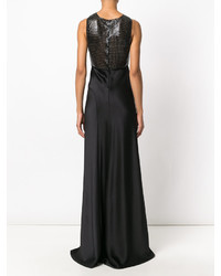 Черное платье-макси от Paco Rabanne