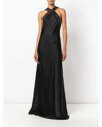 Черное платье-макси от Paco Rabanne