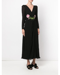 Черное платье-макси от Gucci