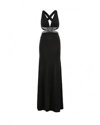 Черное платье-макси от Goddiva