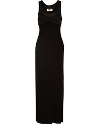 Черное платье-макси от MM6 MAISON MARGIELA