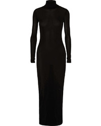 Черное платье-макси от Rosetta Getty