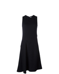Черное платье-миди в вертикальную полоску от 08sircus