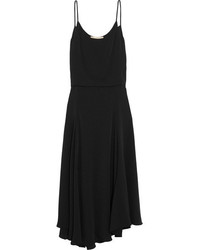 Черное платье-миди из жатого хлопка от Vanessa Bruno