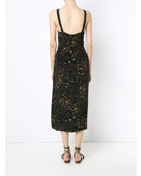 Черное платье-миди с вырезом от Andrea Marques