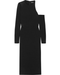 Черное платье-миди с вырезом от Tom Ford