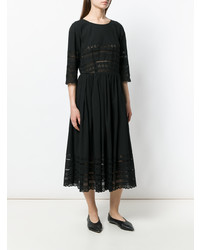 Черное платье-миди с вышивкой от Comme Des Garcons Comme Des Garcons