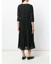 Черное платье-миди с вышивкой от Comme Des Garcons Comme Des Garcons