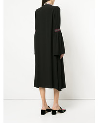 Черное платье-миди с вышивкой от Vivetta