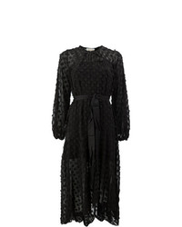 Черное платье-миди с вышивкой от Zimmermann