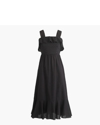 Черное платье-миди с люверсами