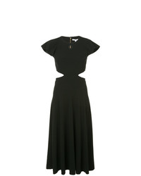 Черное платье-миди с рюшами от Derek Lam 10 Crosby