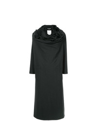 Черное платье-миди с рюшами от Junya Watanabe Comme Des Garçons Vintage