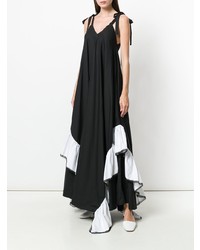 Черное платье-миди с рюшами от Milla Milla