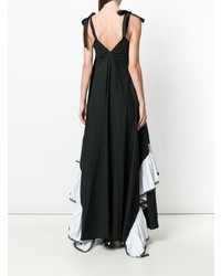 Черное платье-миди с рюшами от Milla Milla