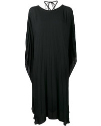 Черное платье-миди со складками от Balenciaga