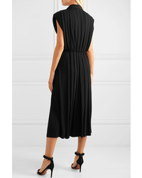 Черное платье-миди со складками от Givenchy