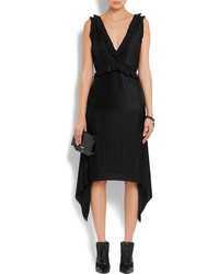 Черное платье-миди со складками от Givenchy