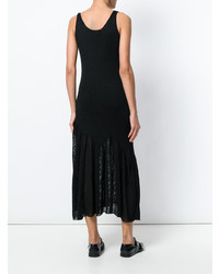 Черное платье-миди со складками от Calvin Klein 205W39nyc