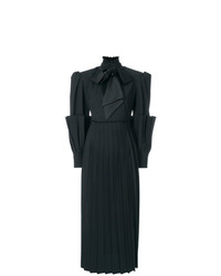 Черное платье-миди со складками от Seen