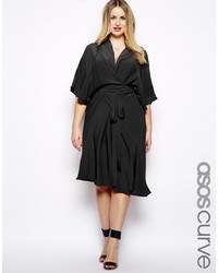 Черное платье-миди от Asos Curve