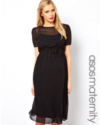 Черное платье-миди от Asos Maternity