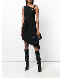 Черное платье-миди от Saint Laurent