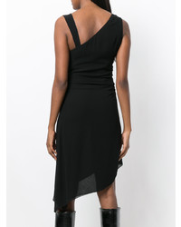 Черное платье-миди от Saint Laurent