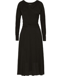 Черное платье-миди от Donna Karan