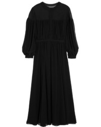 Черное платье-миди от Saint Laurent