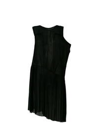 Черное платье прямого кроя в сеточку от Ann Demeulemeester