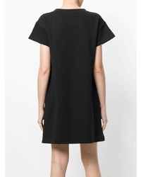 Черное платье прямого кроя с принтом от Love Moschino