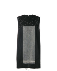 Черное платье прямого кроя с принтом от Rick Owens DRKSHDW