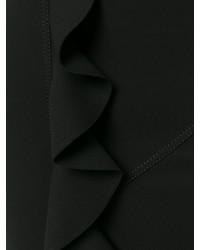 Черное платье прямого кроя с рюшами от Givenchy